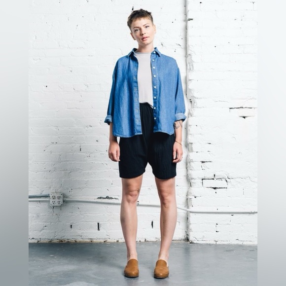 UZI NYC Drop Crotch Shorts - size MEDIUM, Black - Picture 3 of 10